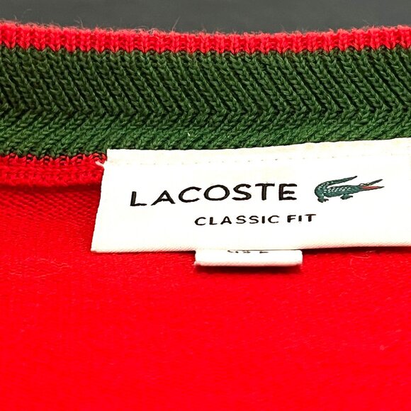 Lacoste Cotton Sweater (Red) - Picture 6 of 6